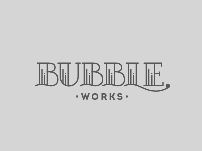 Bubble Works bubble lettering logo soap