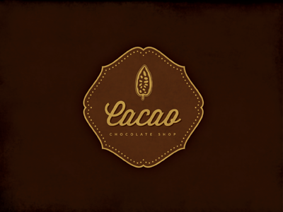 Cacao | chocolate shop logo cacao chocolate logo