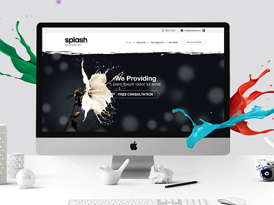 Splash website branding logo shot ui ux design web design webdesign website website design