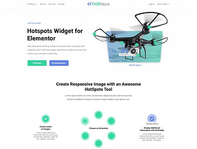 Hotspots widget design minimal shot ui ux website website design
