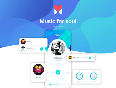 Music player App app design logo mobile app mobile design music music app music player player shot ui ux