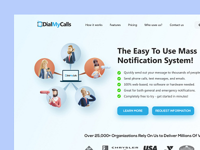 DialMyCalls Website Refresh calls design dial phone platform ui ux website