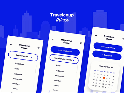 Travel App Design - Easy booking in 3 steps android booking card design hotel ios minimal modern travel travel agency travel app traveling ui ux