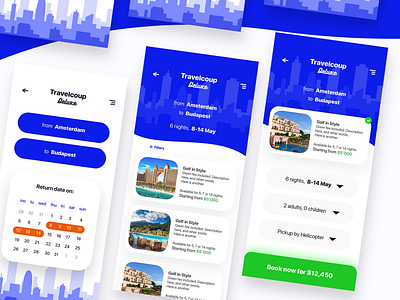 Travel App Design - Easy booking in 3 steps