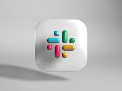 Slack's logo into 3D (Cinema4D) 3d 3d art 3d logo cinema cinema4d logo slack slack app