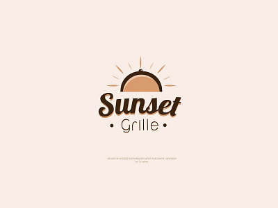 Sunset Grille illustrator logo