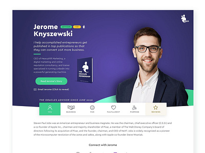 TheOracles Landing Page design platform ui ux website
