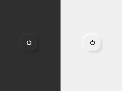 OFF Button Icons (Black/White BG) icon neumorphism off icon