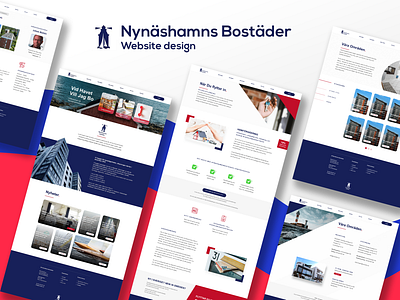 Nynäshamns Bostäder Website design branding nynäshamnsbostäder real realestate ui ux uxui web design webdesign website