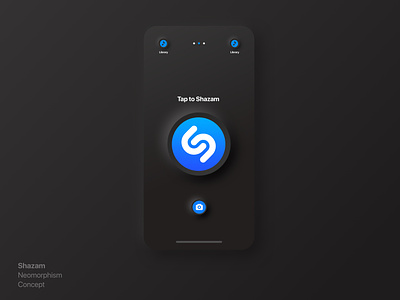 Shazam Neomorphism version of the iOS app