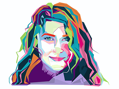 My wife is in style Wpap color digital art graphic vector works web web design wpap