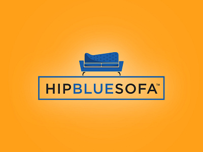 HipBlueSofa Logo brand branding design illustration logo