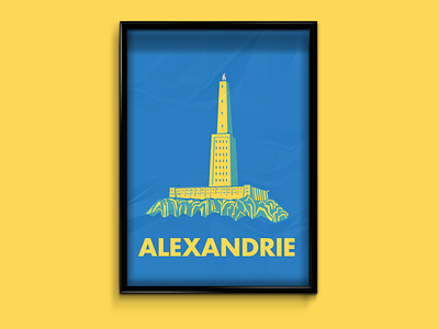 Poster Alexandrie flatdesign illustration poster