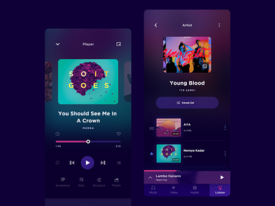 Player UI mobile modern music music app music player player mobile player ui ui