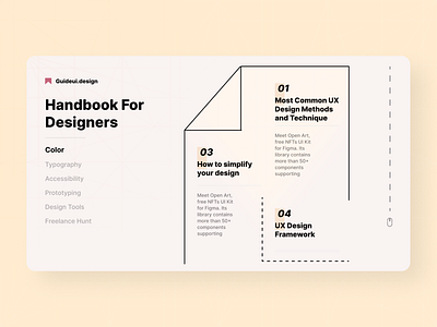 Guide UI bookmark bookmark design concept figma grid guide minimal design ui ui design web ui