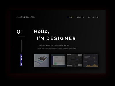 Portfolio UI by Oğuz bülbül on Dribbble