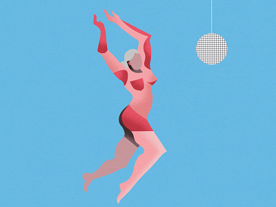 Dancer 01 abstract ballet block shape dancer digital art disco figure figuredrawing form grain illlustration lady nude woman