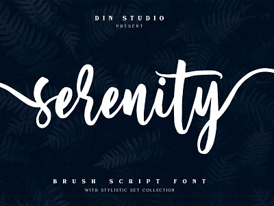 Serenity Brush Script abc alphabet brush calligraphic calligraphy design font hand handwritten letter lettering modern script sign style text type typeset typography vector