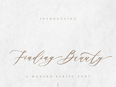 Finding Beauty - Modern Script Font branding font fonts handlettering lettering logo type script script font signature font typography