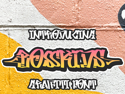 Bosskids - Grafftii font branding design font fonts graffiti font handlettering lettering logo type script script font typography