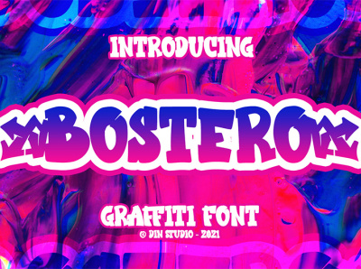 Bostero - Graffiti font branding design font fonts graffiti handlettering logo type script script font typography