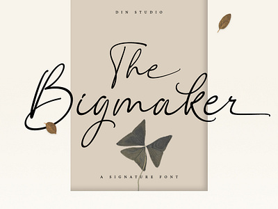 The Bigmaker- Handwritten font branding design font fonts handlettering lettering logo type script font signature font typography