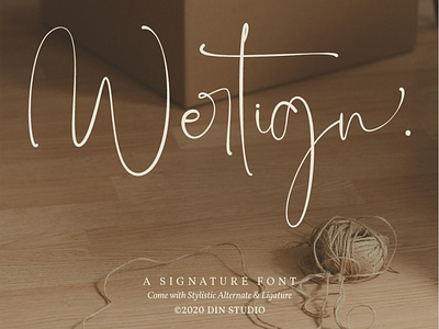 Wertign - Signature font