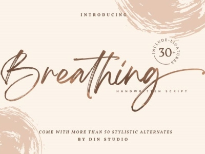 Breathing - Handwritten font