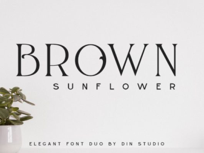 BROWN SUNFLOWER - Elegant display fonts branding design display fonts elegant font font font duo fonts icon illustration logo logo type typography vector