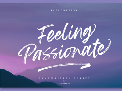 Feeing Passionate - Handwritten brush font