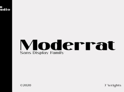 Moderrat - Sans display family