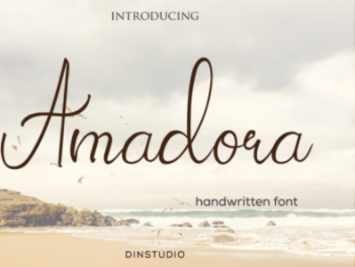 Amadora - Handwritten font branding design font fonts handlettering lettering logo type script font signature font typography