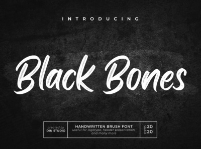 Black Bones - Brush Font branding brush brush font font fonts handlettering handwritten lettering logo type script font signature font