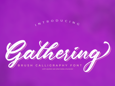 Gathering - Handwritten brush font by Din Studio on Dribbble