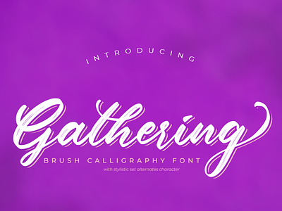 Gathering - Handwritten brush font branding font fonts handlettering lettering logo script script font signature font typography