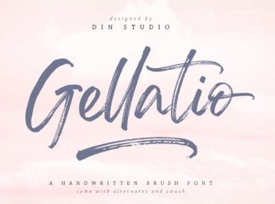 Gellatio - Handwritten brush font branding font fonts handlettering lettering logo logo type script font signature font typography