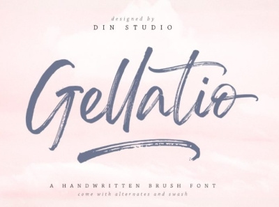 Gellatio - Handwritten brush font