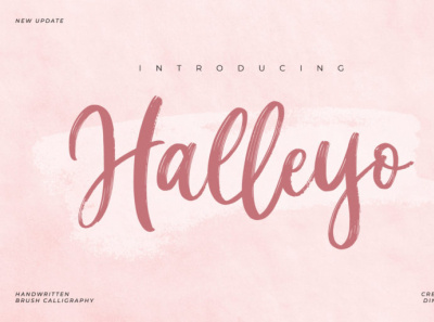 Halleyo - Handwritten brush calligraphy branding font fonts handlettering lettering logo logo type script script font signature font