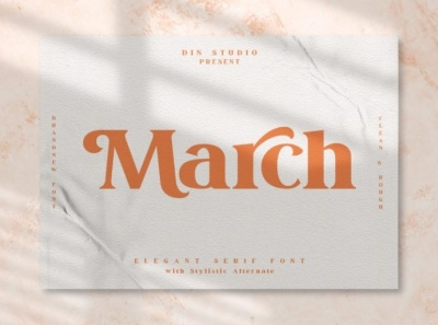 March - Elegant serif font branding branding design clean design elegant family font fonts icon logo logo type sweet serif typography