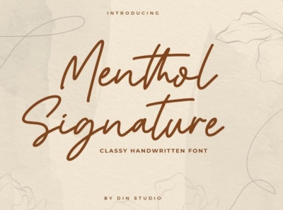 Menthol Signature - Handwritten font branding font fonts handlettering lettering logo type script script font signature font typography