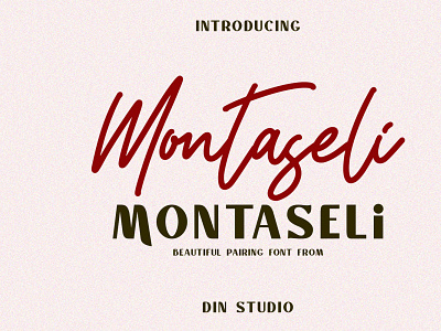 Montaseli - Beautiful font duo beautiful branding double duo font font duo fonts handlettering lettering logo logo type modern script font scrit signature font typography