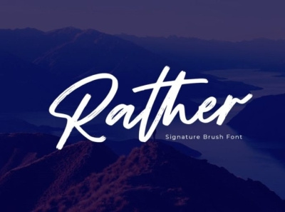 Rather - Handwritten font branding design font fonts handlettering lettering logo type script font signature font typography