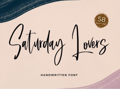 Saturday lovers - Handwritten font branding font fonts handlettering handwriting handwritten lettering logo type script script font signature font typography
