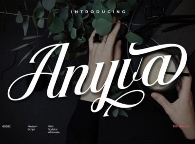 Anyva - Beautiful Calligraphy Font branding calligraphy font font fonts handlettering lettering logo logo type script script font typography