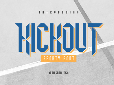 Kickout -Sporty font branding club font custom font design font fonts game font logo logo type sporty font typography
