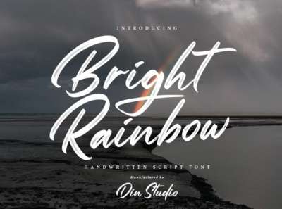 Brigh tRainbow - Handwritten brush font branding brush brush font design font fonts handlettering lettering logo type script font signature font typography