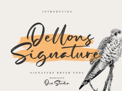 Dellons Signature - Handwritten font branding brush brushes brushscript font fonts handlettering handwritten icon lettering logo type script font signature font typography