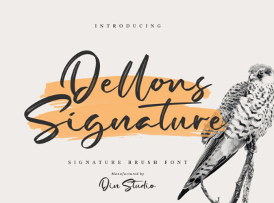 Dellons Signature - Handwritten font branding brush brushes brushscript font fonts handlettering handwritten icon lettering logo type script font signature font typography