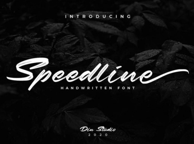 Speedline - Handwritten brush font