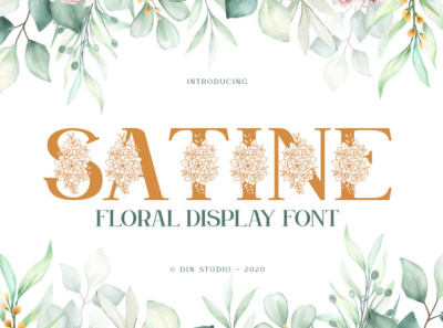 Satine - Beautiful Monogram Font alphabet beautiful font branding design font fonts icon logo logo type monogram typography